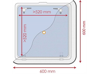 Zanzariera per passi uomo 60 x 60 cm