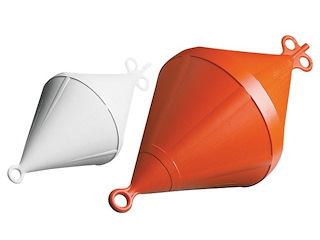 Gavitello biconico - 60 x 27 cm - BIANCO -