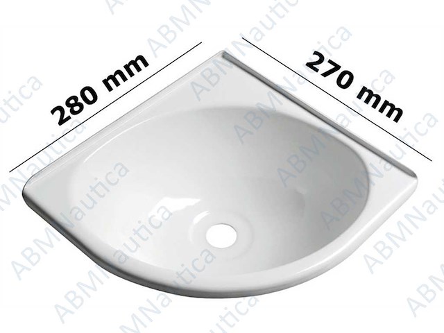 Lavello per angolo - 280 x 270 mm