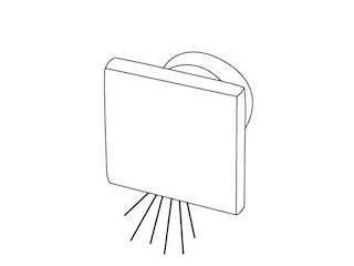 Luce di cortesia Led Blu - Fascio verso il basso -