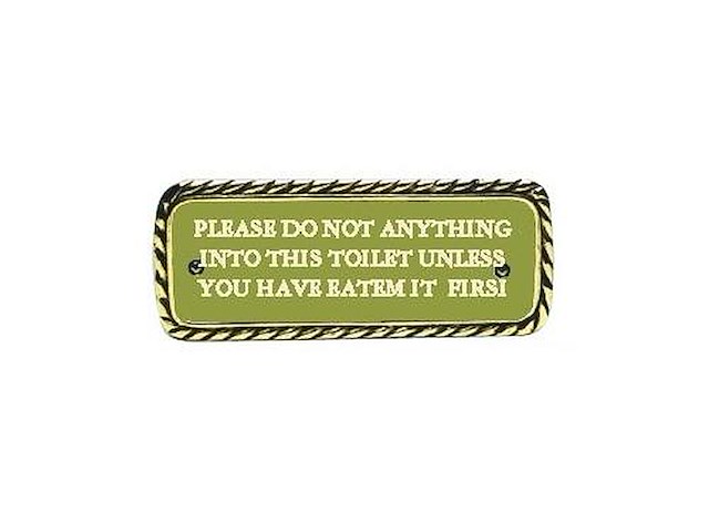 Targhetta OLD MARINA - "DO NOT ANYTHING..."