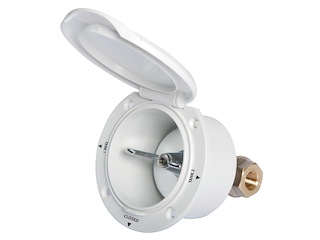 Rubinetto carburante con contenitore tondo - 1/4"