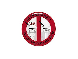 Adesivo " Divieto gettare oggetti nel WC "