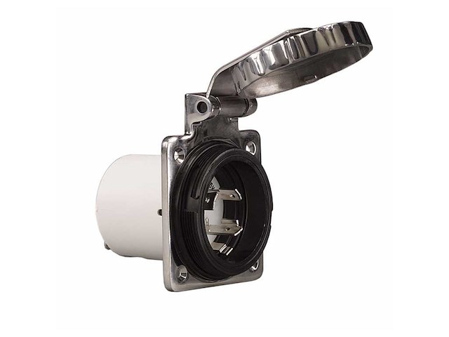 Presa Marinco ad incasso in acciaio inox 316 - 30A -