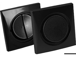 Presa ed interruttore doppio Batsystem - Nero / Nero -