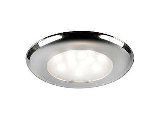 Plafoniera LED da incasso - ghiera cromata -