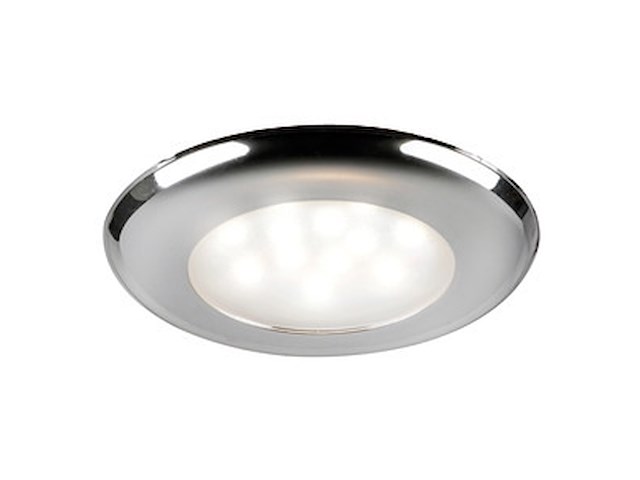 Plafoniera LED da incasso - ghiera cromata -