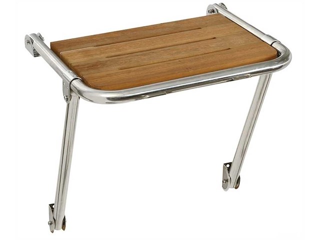 Plancetta di poppa inox e legno 450 mm