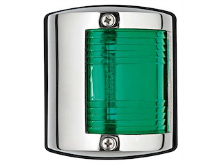Luce di navigazione Utility corpo in Acciaio Inox - Verde