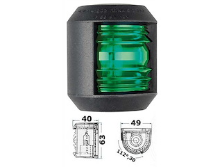 Luce di navigazione Utility Compact corpo Nero - Verde