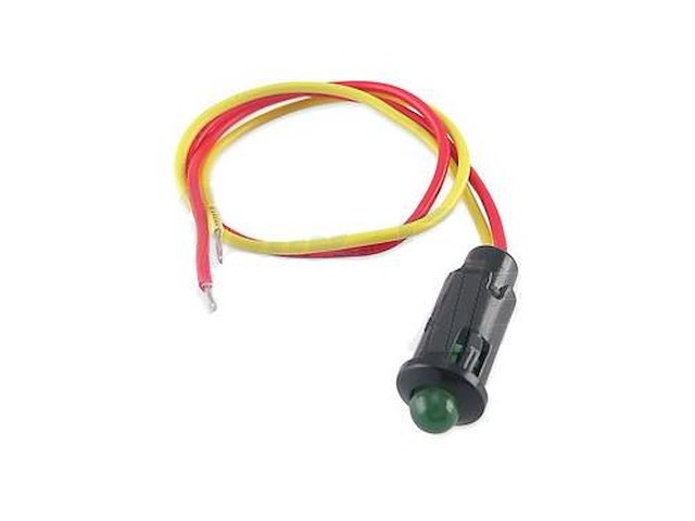 Spia a led verde per pannelli elettrici