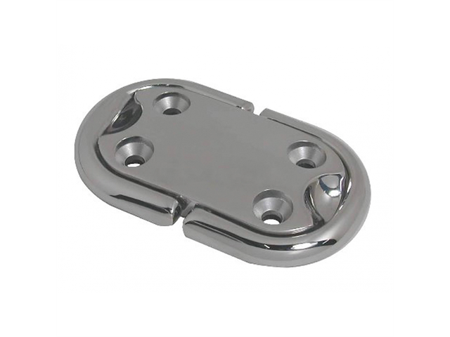 Piastra inox con anello abbattibile doppio