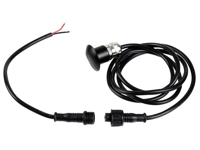 Luce di cortesia LED blu - corpo inox lucido