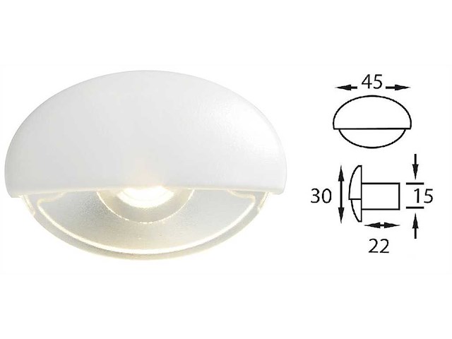 Luce a LED Batsystem - Corpo bianco luce bianca