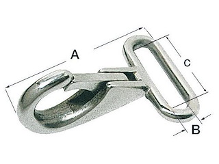 Moschettone in acciaio inox per nastro