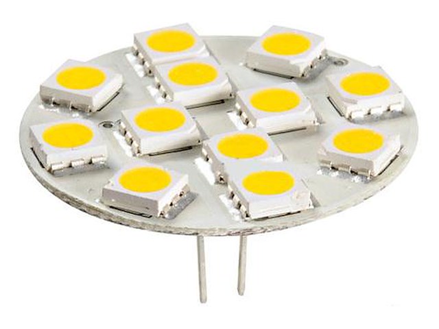 Lampadina a 10 led - ricambio G4 - contatti a 90° -