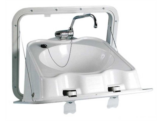 Lavello in ABS pieghevole a parete