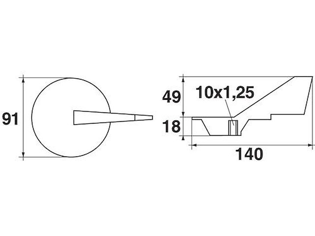 Pinna zinco 50 / 90 Hp - YAMAHA / MARINER -