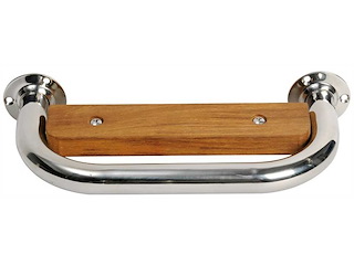 Maniglia / Gradino in acciaio inox e teak