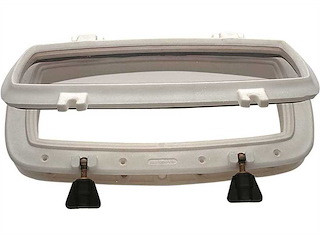 Oblò apribile con scolo acqua incorporato - Bianco 500 x 250 mm