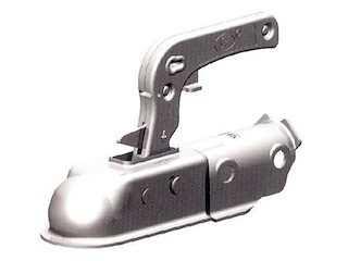 Gancio omologato 1300 kg. per carrelli - Per tubo quadro 60 mm. -