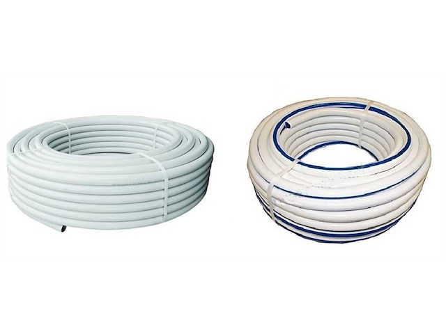 Tubo retinato bianco - int. 15 mm. - 