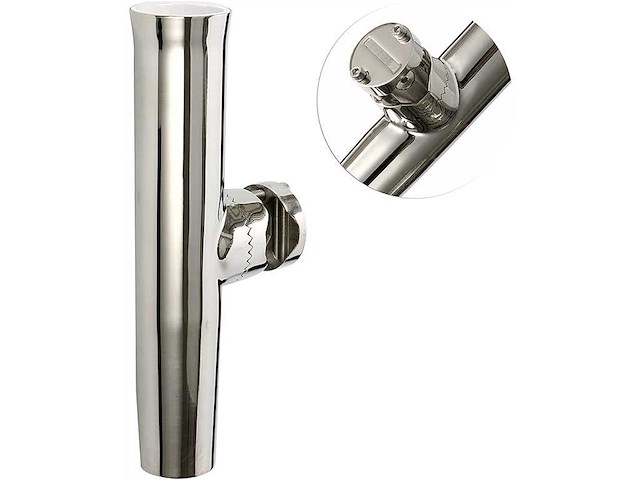 Portacanne Inox con morsetto centrale Ø 25 / 32 mm.