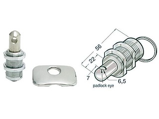 Chiusura per gavoni inox con perno - De Lux -