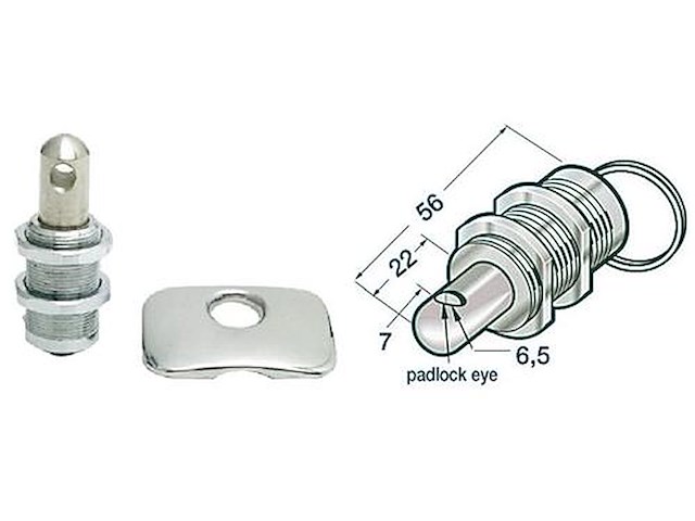 Chiusura per gavoni inox con perno - De Lux -