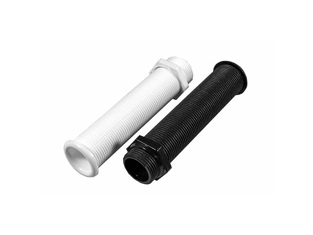 Passascafo lungo filettato - Nero Ø 25 mm. -