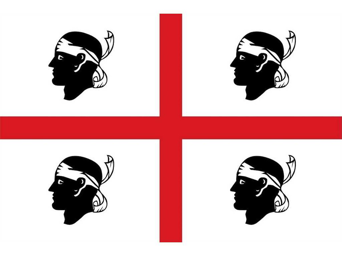 Bandiera Sardegna - 30 x 45 cm. -