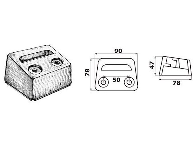 Anodo piede Duo Prop  - VOLVO -
