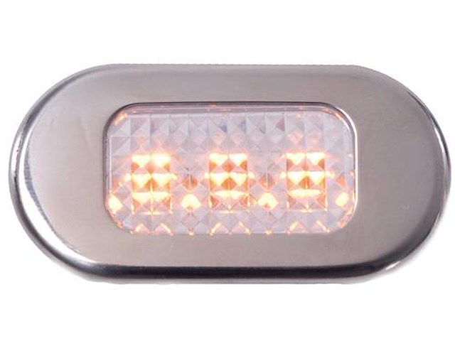 Luce di cortesia 3 led - 44 x 22 mm. - Luce blu