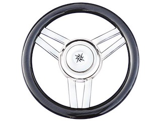 Volante "Magnifico" a 3 razze ovalizzate - Carbon Look - 