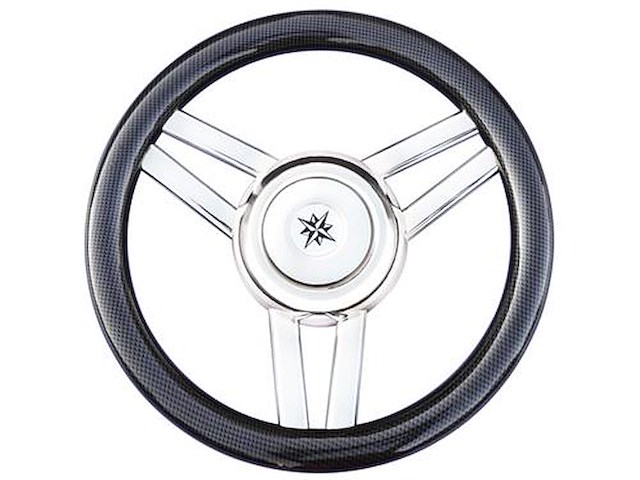 Volante "Magnifico" a 3 razze ovalizzate - Carbon Look - 