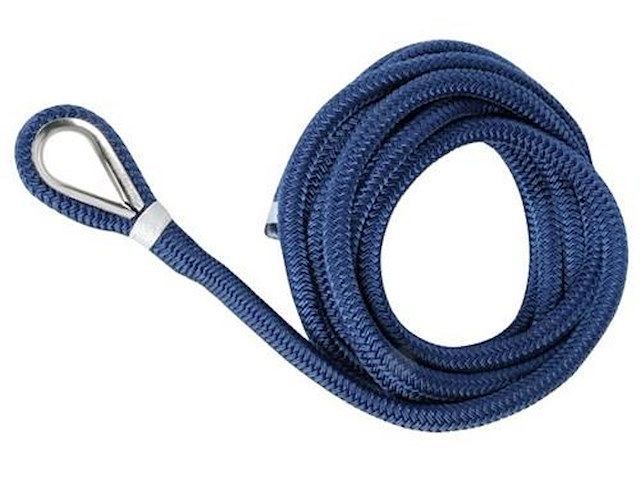 Cima ormeggio blu doppia treccia Ø 24 mm.