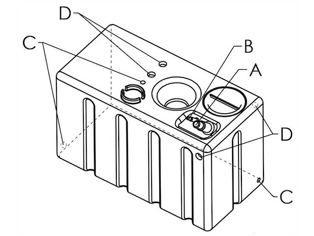 Serbatoio rigido modulare per acqua potabile - 247 lt
