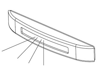 Luce di cortesia a Led - Luce Blu frontale -
