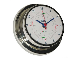 Orologio con zona silenzio radio VION - acciaio inox 127 mm. -