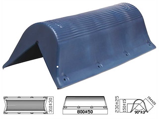 Paracolpi da pontile ad angolo - 800 mm blu