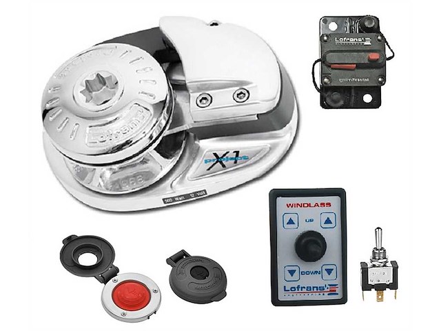 Salpa ancora Lofrans X1 800 w basso profilo + Accessori