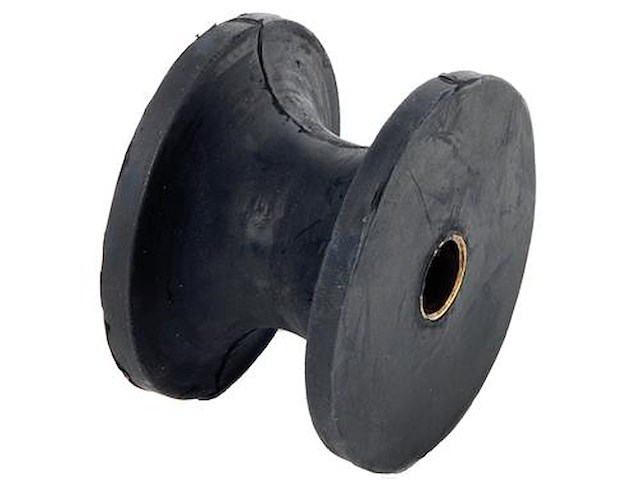 Puleggia in gomma dura per musone - 64 x 43 x 12 mm. -