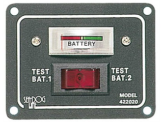 Tester batterie analogico in alluminio anodizzato