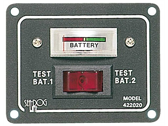 Tester batterie analogico in alluminio anodizzato