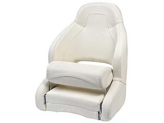 Sedile guida anatomico imbottito con flip up H52 - Bianco