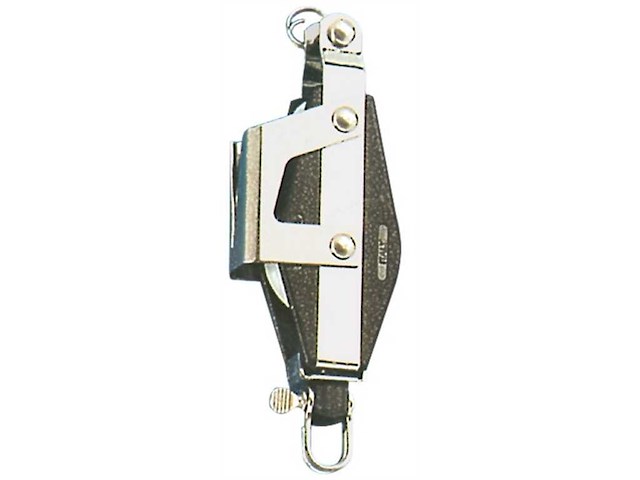 Bozzello 2 pulegge a violino con strozzascotte + testa universale con arricavo VIADANA - "A"