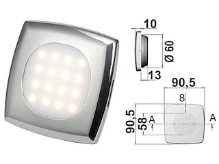 Faretto Square 16 Led