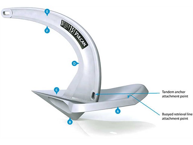 Ancora Vulcan in acciao zingato - 55 Kg. -