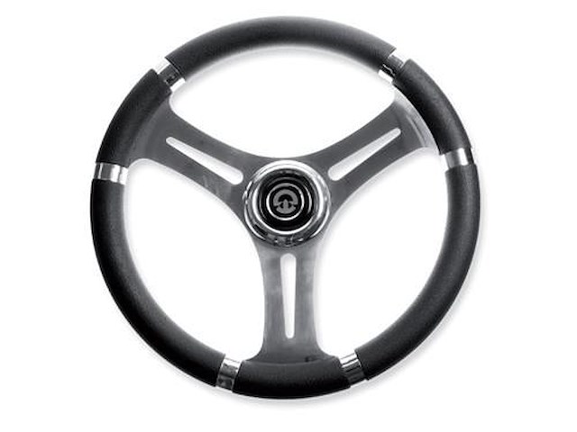 Volante Riviera VS in poliuretano e acciaio - Nero - 