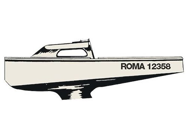 Lettera bianca in plastica autoadesiva - I -